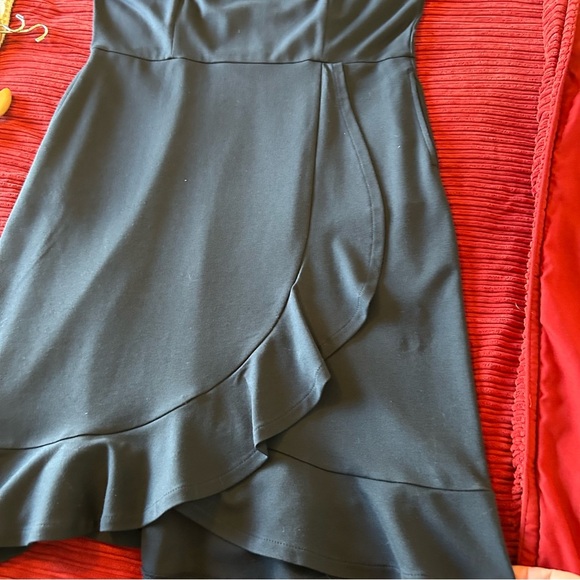 J.Jill Ponte Ruffle Navy Blue Dress. Size Small. - Picture 8 of 15